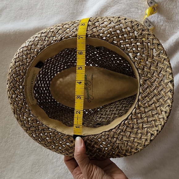 AUGUSTO DI ZOLA- Straw Hat/Fedora,Tan-EUC! - Picture 4 of 15